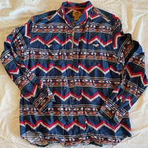 Mens Patterned Button Up